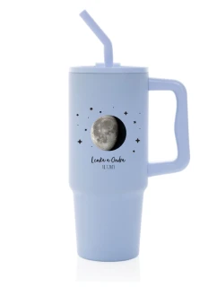 Personalizovaná termoska s barevným víčkem s měsíční fází 
