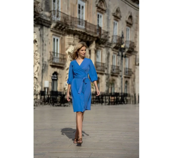 Dámské šaty model 21105546 Královská modř - STYLOVE Dámské šaty model 21105546 Královská modř - STYLOVE