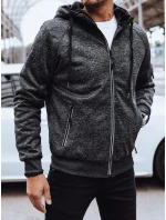 Pánská rozepínací zateplená mikina tmavě šedá Dstreet model 21970392 - FashionStreet