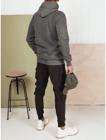 Pánska antracitová mikina s kapucňou FashionStreet BX5694