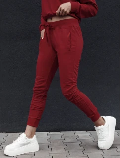 Dámské tepláky FITS bordó Dstreet model 21982287 - FashionStreet