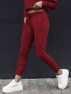 Dámske tepláky FITS burgundy FashionStreet UY2304