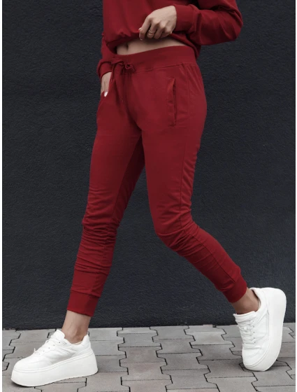 Dámské tepláky FITS bordó Dstreet model 21982287 - FashionStreet