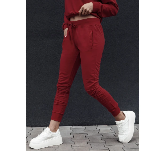 Dámské tepláky FITS bordó Dstreet model 21982287 - FashionStreet