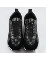 Čierne dámske tenisky adidasky so zvýšenou podrážkou (666-21) Čierne dámske tenisky adidasky so zvýšenou podrážkou (666-21)