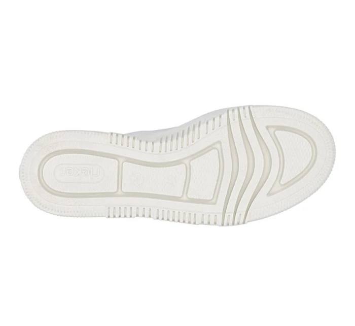 Dámske kožené tenisky na platforme béžovej farby Rieker M1912-80