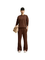 Dámské kalhoty Studio Fleece Medium hnědé,  dámské model 22340087 - NIKE