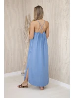 Dlouhé šaty bez ramínek džínovina Dlouhé šaty bez ramínek džínovina