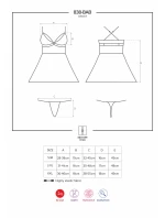 Nádherné tielko 838 - BAB black XXL - Obsessive