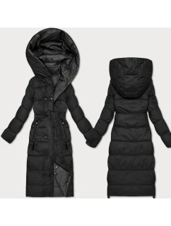 Čierno-grafitová obojstranná zimná bunda (M2-6519-1+27) - Goodlooking