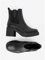 Exkluzívní dámské černé kotníčkové boty platforma Exkluzívní dámské černé kotníčkové boty platforma
