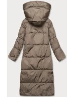Dámska zimná bunda s kapucňou béžová (AG1-J9091)