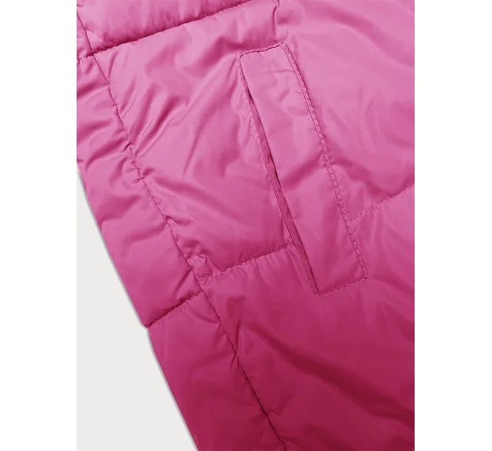 Miss TiTi voľná ružová dámska bunda s kapucňou (2360)