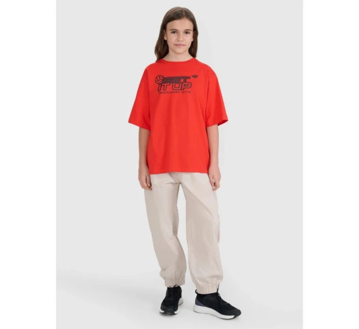 Detské tričko oversize s potlačou 4F 4FJRSS25TTSHU3296-62S Detské tričko oversize s potlačou 4F 4FJRSS25TTSHU3296-62S