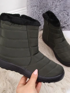 Nepromokavé sněhové boty na zip NEWS W model 17606242 khaki - Inny