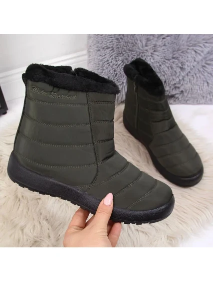 Nepromokavé sněhové boty na zip NEWS W model 17606242 khaki - Inny Nepromokavé sněhové boty na zip NEWS W model 17606242 khaki - Inny