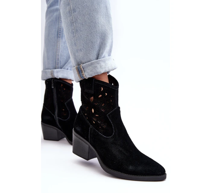 Kožené Boty S D&A Černá model 21636938 - S.Barski Kožené Boty S D&A Černá model 21636938 - S.Barski