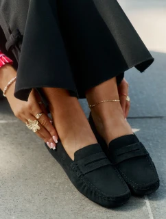 Zamszowe Mokasyny Damskie Big Star RR274948 Czarne