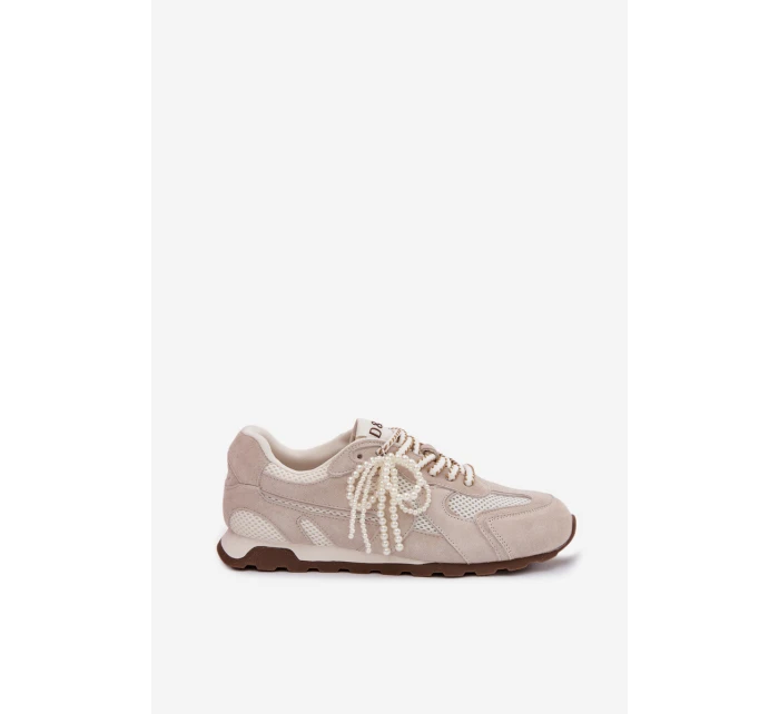 Dámské kožené semišové tenisky MK61-0705 šedé