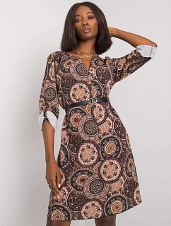 Sukienka DHJ SK model 22087359 brązowy - FPrice