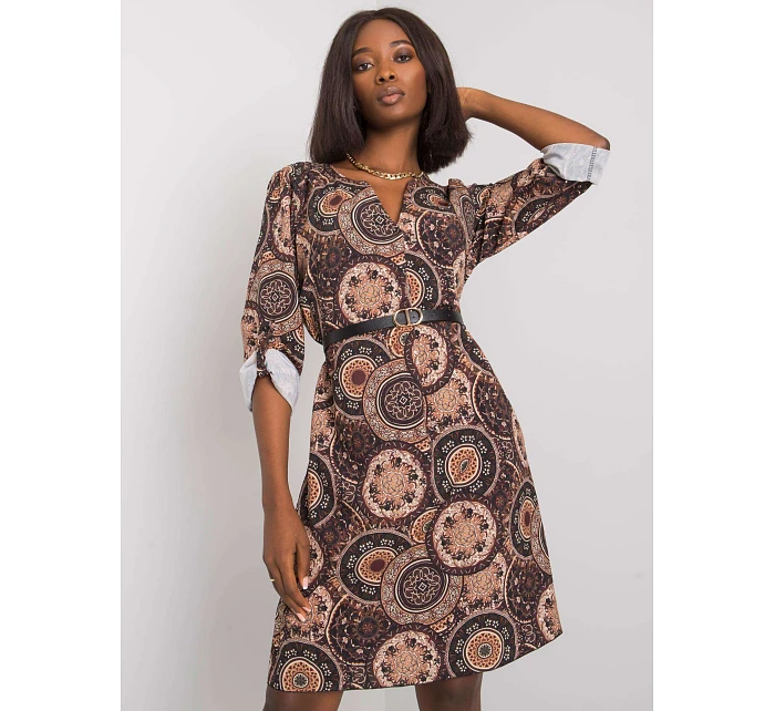 Šaty DHJ SK 12336B.74P hnedé