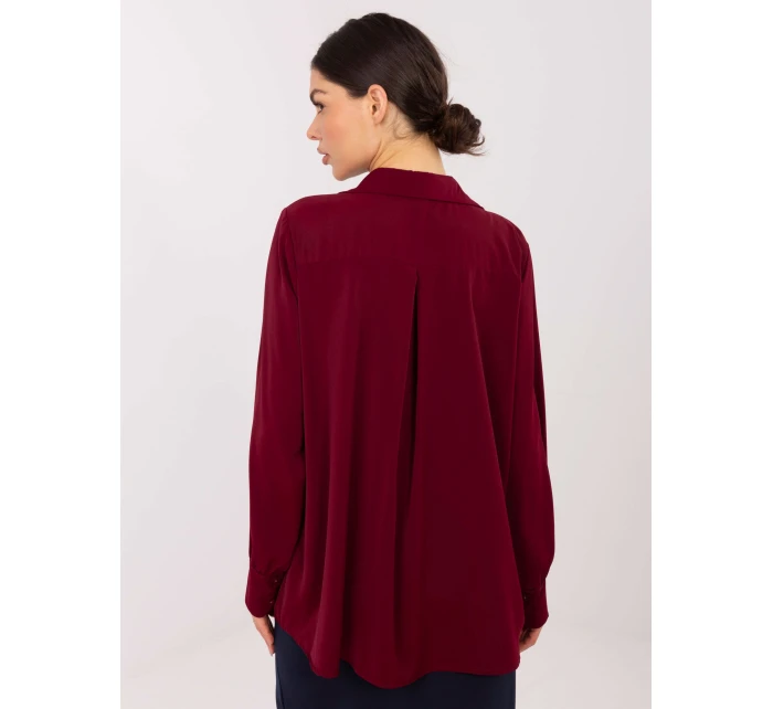 Koszula IT KS model 21795530 bordowy - FPrice Koszula IT KS model 21795530 bordowy - FPrice