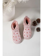 Detské snehové topánky s jahodami Gracina - ružové Detské snehové topánky s jahodami Gracina - ružové