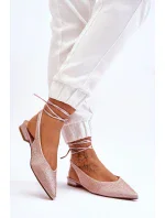 Baleríny na šnurovanie model 178020 Step in style