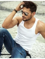 Pánské tílko bez potisku bílé Dstreet model 21962197 - FashionStreet