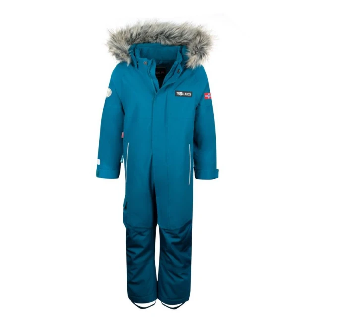 Detská kombinéza pre dievčatá/chlapcov Trollkids Kids Kirkenes Snowsuit nepremokavá modrá (387-174) Detská kombinéza pre dievčatá/chlapcov Trollkids Kids Kirkenes Snowsuit nepremokavá modrá (387-174)