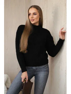 Sveter nasadený cez hlavu čierny