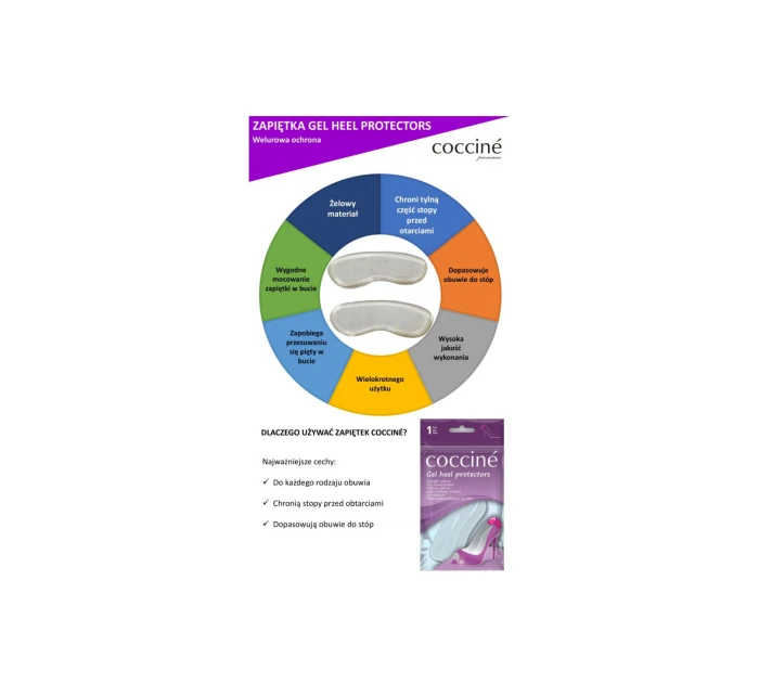 Coccine Gel Heel Protectors Zapiętki Żelowe