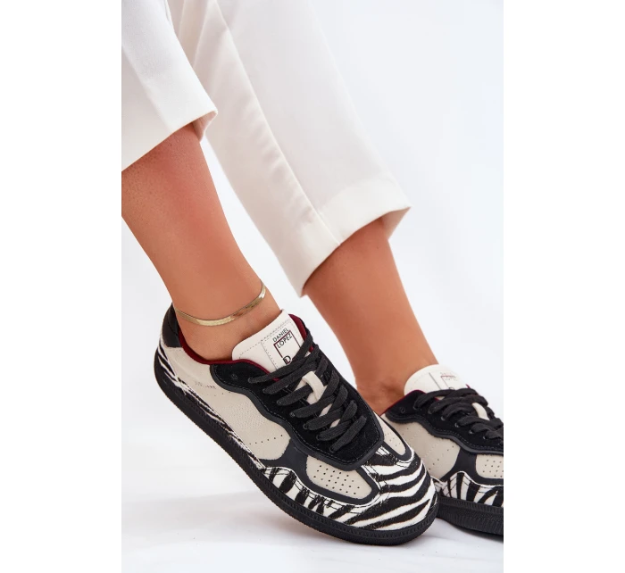 Sneakersy Damskie Daniel Lopez Just Dare SS2D4015 Zebra Beżowe