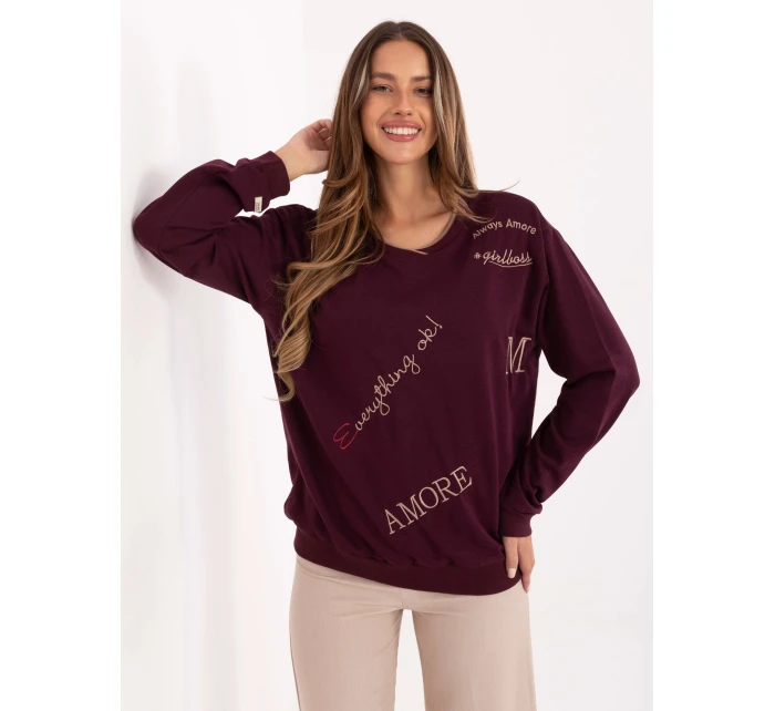 Bluza RV BL model 21717715 bordowy - FPrice