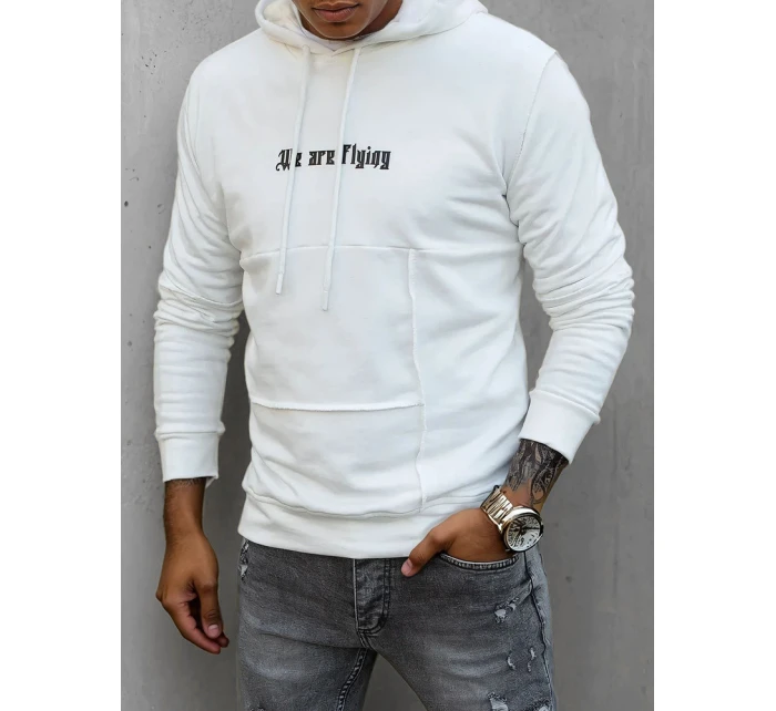 FashionStreet pánska krémová mikina BX5476 FashionStreet pánska krémová mikina BX5476