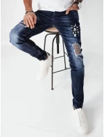 Pánske tmavomodré džínsové nohavice FashionStreet UX4148 Pánske tmavomodré džínsové nohavice FashionStreet UX4148