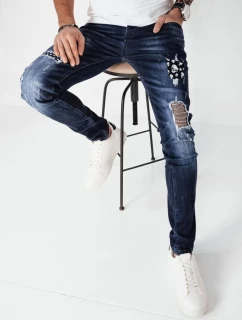 Pánské tmavě modré džínové kalhoty model 21972509 - Dstreet