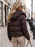 Dámska zimná prešívaná bunda s kapucňou, hnedá, FashionStreet TY5745 Dámska zimná prešívaná bunda s kapucňou, hnedá, FashionStreet TY5745