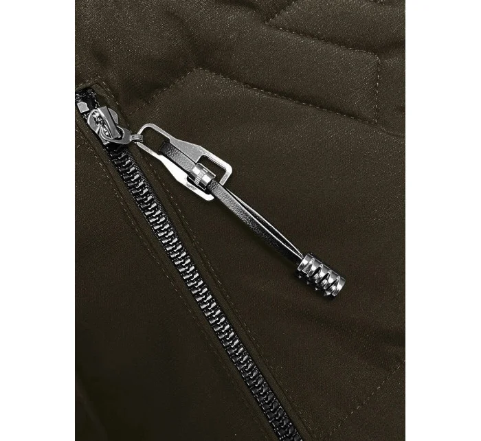 Dámská vesta v khaki barvě s kapucí model 18919189 - S'WEST