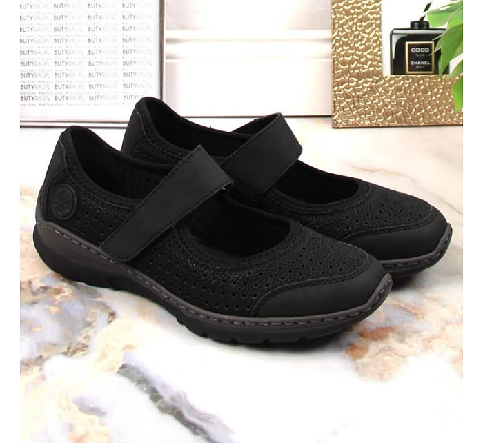 Pohodlná polobotka W černá model 22050507 - Rieker Pohodlná polobotka W černá model 22050507 - Rieker