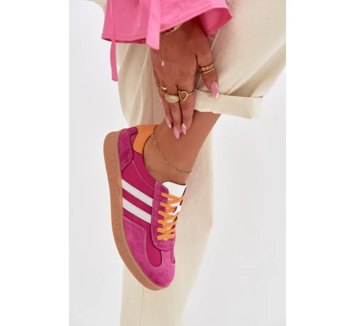 Kožené Dámské Tenisky model 22013924 Fuchsiová - S.Barski