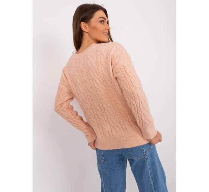 Sweter AT SW brzoskwiniowy model 18884704 - FPrice Sweter AT SW brzoskwiniowy model 18884704 - FPrice