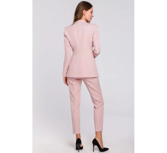 K036 Blejzer s jednou zadnou časťou - krepovo ružový K036 Blejzer s jednou zadnou časťou - krepovo ružový