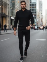 Pánsky čierny sveter FashionStreet WX2256z