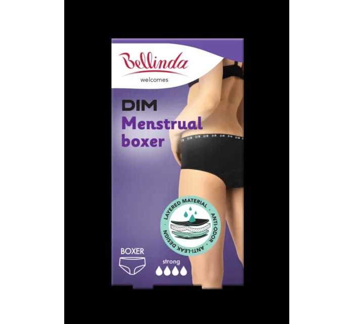 Noční i denní menstruační kalhotky  BOXER   černá model 17457632 - Bellinda
