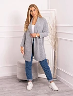 Sveter s netopierími rukávmi svetlo šedý