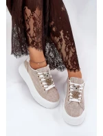 Tenisky Na Platformě S   Béžové model 21691054 - S.Barski