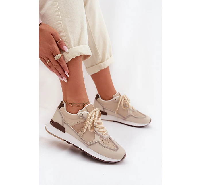 Dámské tenisky z eko kůže béžové Kelira