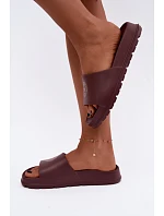 Dámské pěnové pantofle Big Star model 22339977 hnědé - Big Star Shoes Dámské pěnové pantofle Big Star model 22339977 hnědé - Big Star Shoes