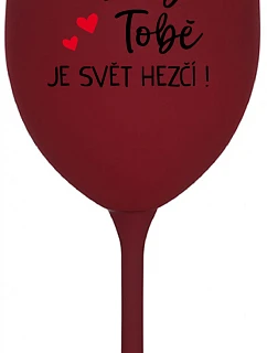 ĎAKUJEME, ŽE SVET JE LEPŠÍ! - burgundský pohár na víno 350 ml
